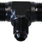 Aeroflow AF831-04-06BLK Male Flare Tee -6AN with -4AN On The Side Black