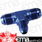 Aeroflow AF831-06-08 Male Flare Tee -8AN with -6AN On The Side Blue