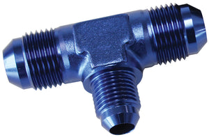 Aeroflow AF831-06-08 Male Flare Tee -8AN with -6AN On The Side Blue