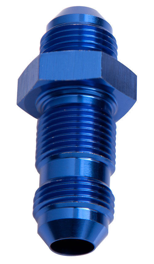 Aeroflow AF832-03 Straight Bulkhead -3AN Blue Bulkhead Nut Seperate