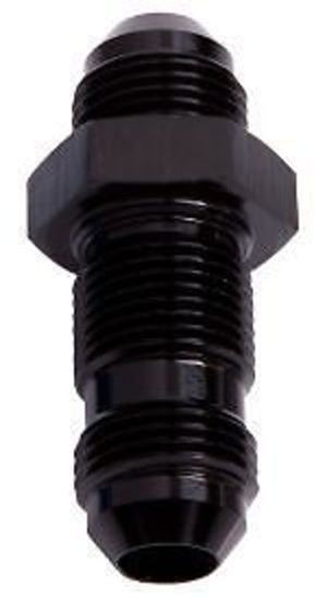 Aeroflow AF832-06BLK Straight Bulkhead -6AN Black Bulkhead Nut Seperate