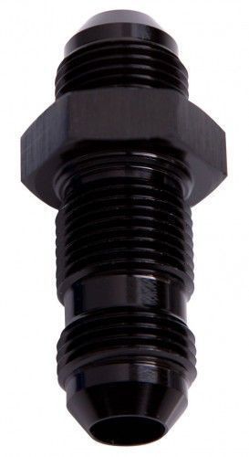 Aeroflow AF832-08BLK Straight Bulkhead -8AN Black Bulkhead Nut Seperate