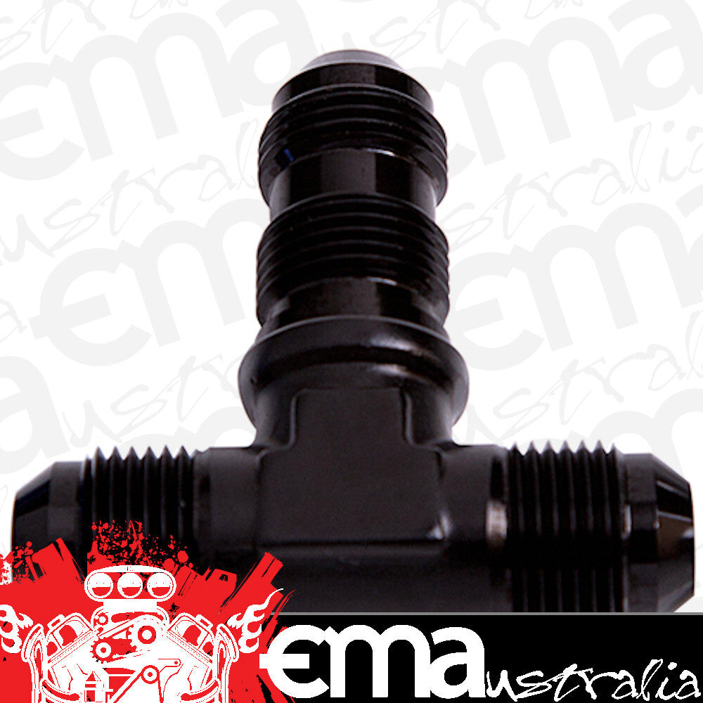 Aeroflow AF834-03BLK Bulkhead Tee -3AN Black Bulkhead On Side