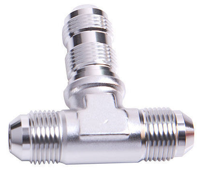Aeroflow Performance Products AF834-06S Bulkhead Tee -6AN Silver Bulkhead On Side