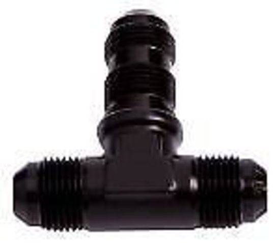Aeroflow AF834-10BLK Bulkhead Tee -10AN Black Bulkhead On Side