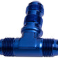 Aeroflow AF834-20 Bulkhead Tee -20AN Blue Bulkhead On Side