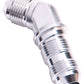 Aeroflow AF837-04S 45 Deg Bulkhead -4AN Silver Bulkhead Seperate