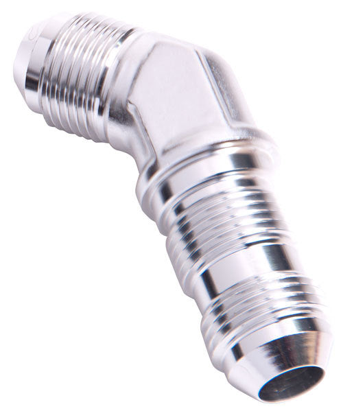 Aeroflow AF837-04S 45 Deg Bulkhead -4AN Silver Bulkhead Seperate