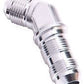 Aeroflow AF837-12S 45 Deg Bulkhead -12AN Silver Bulkhead Seperate