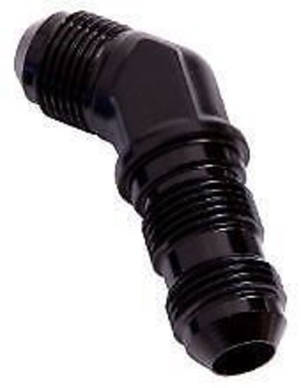 Aeroflow AF837-20BLK 45 Deg Bulkhead -20AN Black Nut Seperate