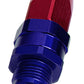 Aeroflow AF840-08 Male -8AN to -8AN Hose End Blue Straight Male to Male