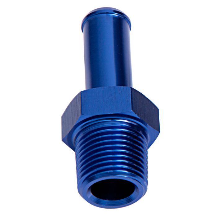 Aeroflow AF841-02-06 Male NPT to Barb Straight Adapter 1/8" to 3/8" Blue Finish