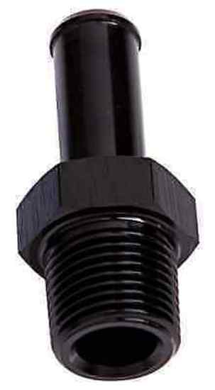 Aeroflow AF841-03-04BLK Male 1/8" NPT to 3/16" Barb Black Straight Male to Male