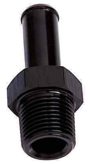Aeroflow AF841-03-04BLK Male 1/8" NPT to 3/16" Barb Black Straight Male to Male