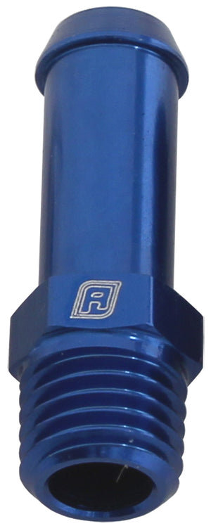 Aeroflow AF841-04-01 Male 1/16" NPT to 1/4" Barb Blue Straight Male to Male