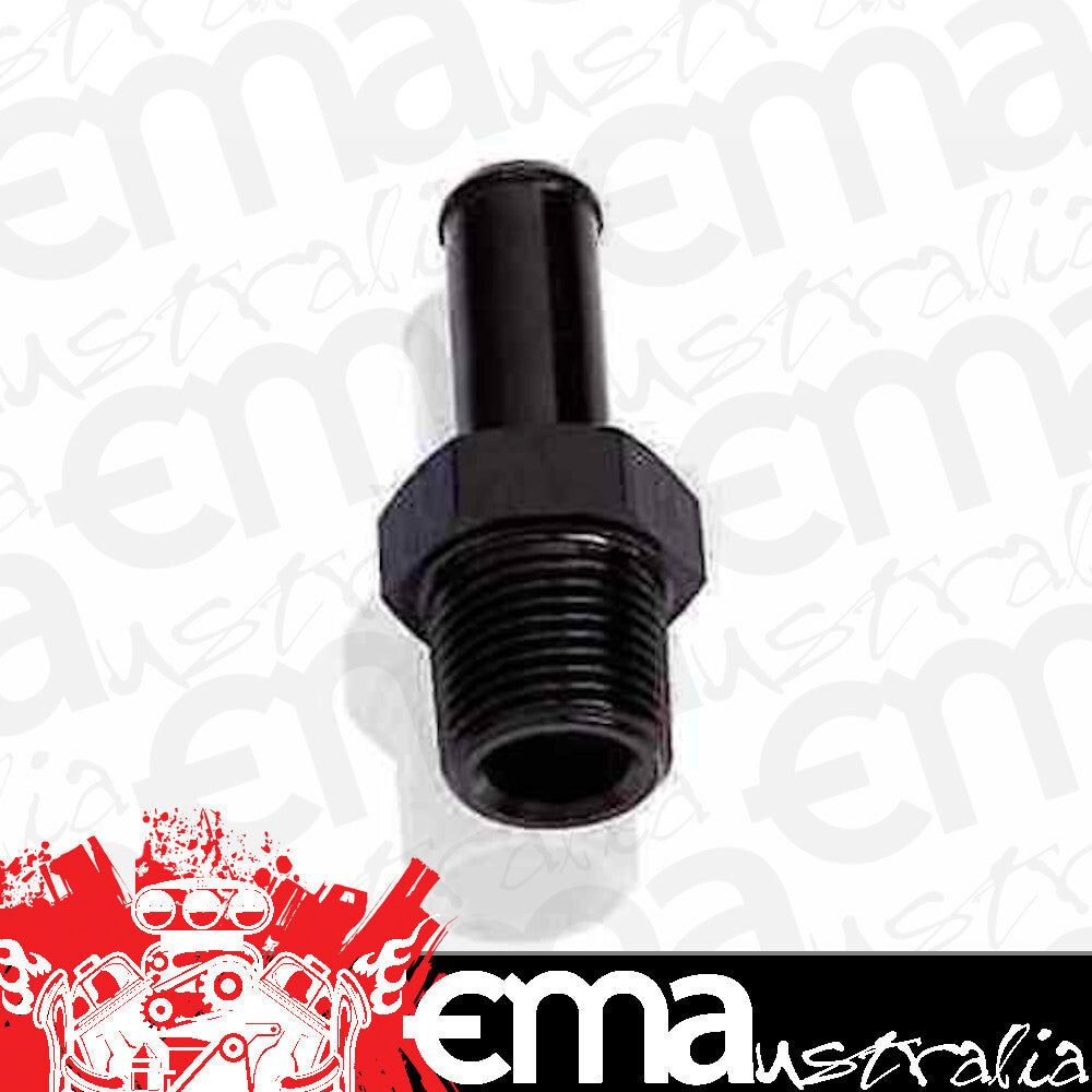 Aeroflow AF841-06-05BLK Male 3/8" NPT to 5/16" Barb Black Straight Male to Male