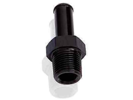 Aeroflow AF841-06-05BLK Male 3/8" NPT to 5/16" Barb Black Straight Male to Male
