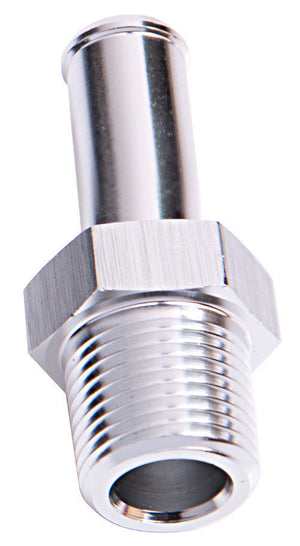 Aeroflow AF841-06-06S Male 3/8" NPT to 3/8" Barb Silver Male to Male
