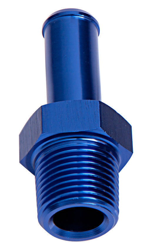 Aeroflow AF841-06 Male 1/4" NPT to 3/8" Barb Blue Straight Male to Male