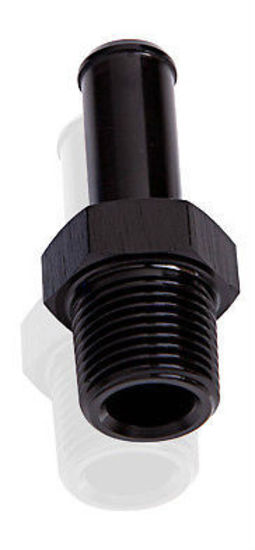 Aeroflow AF841-08-06BLK Male 1/2" NPT to 3/8" Barb Black Straight Male to Male