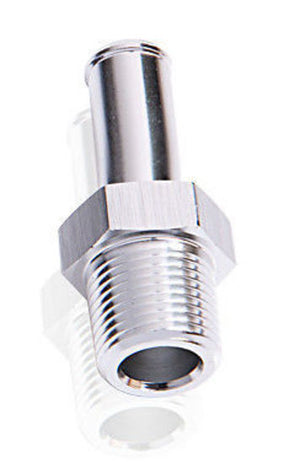 Aeroflow AF841-08-06S Male 1/2" NPT to 3/8" Barb Silver Straight Male to Male