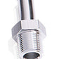 Aeroflow AF841-08-08S Male 1/2" NPT to 1/2" Barb Silver Straight Male to Male