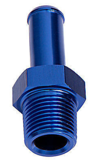 Aeroflow AF841-08-12 Male 1/2" NPT to 3/4" Barb Blue Straight Male to Male