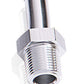 Aeroflow AF841-08-12S Male 1/2" NPT to 3/4" Barb Silver Straight Male to Male