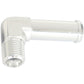 Aeroflow AF842-02-06S 45Â° 1/8" Male NPT to 3/8" Barb Silver Finish