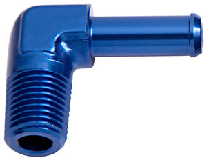 Aeroflow AF842-05 90 Deg 1/8" NPT to 5/16" Barb Blue 90 Deg Male to Male