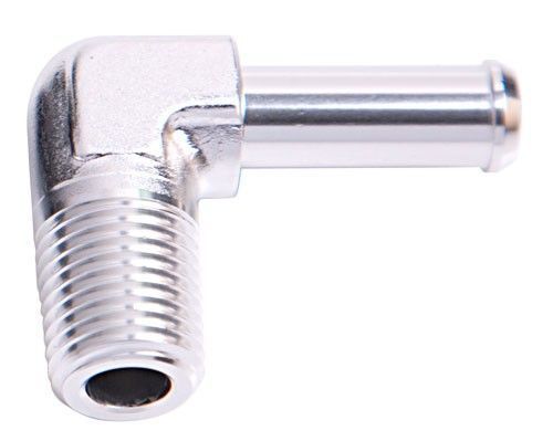 Aeroflow AF842-06-05S 90 Deg 3/8" NPT to 5/16" Barb Black 90 Deg Male to Male