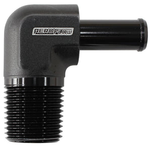 Aeroflow AF842-08-08ANBLK 90 Deg 1/2" NPT to -8 100/450 Series Braided Hose AN Size
