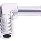 Aeroflow AF842-08-12S 90 Deg 1/2" NPT to 3/4" Barb Silver 90 Deg Male to Male