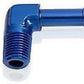 Aeroflow AF842-12 90 Deg 3/4" NPT to 3/4" Barb Blue 90 Deg Male to Male
