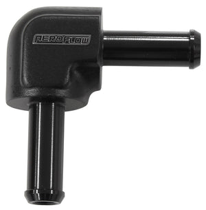 Aeroflow AF843-06BLK 90 Degree 3/8" Barb Both Ends Black 3/8" / 9.52mm Barb S