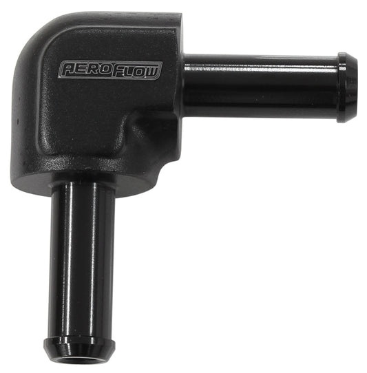Aeroflow Performance Products AF843-06BLK 90 Degree 3/8" Barb Both Ends Black 3/8" / 9.52mm Barb S