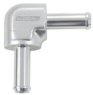 Aeroflow AF843-06S 90 Degree 3/8" Barb Both Ends Silver 3/8" / 9.52mm Barb S