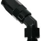 Aeroflow 100 & 450 series braided hose 45 Deg -10 to Male -12 Thread Black Aeroflow Performance Products AF844-10-12BLK