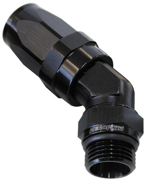 Aeroflow AF844-16-12BLK 45 Deg -12 ORB to -16AN Hose Blue Swivel