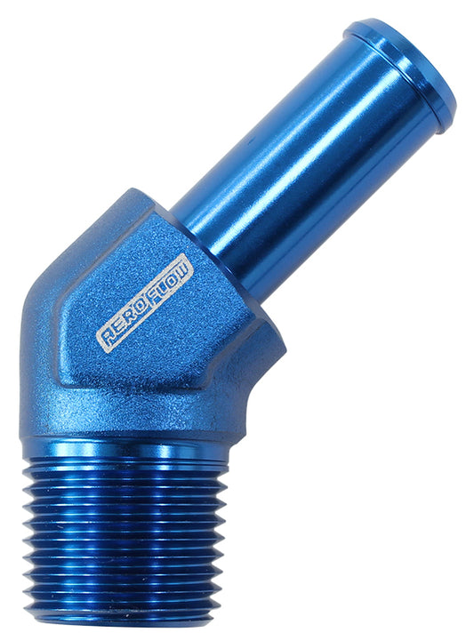 Aeroflow AF845-04AN 45 Deg 1/8" NPT to -4 100/450 Series Hose Blue suits Braided