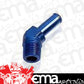 Aeroflow AF845-06-06 45 Deg 3/8"NPT to 3/8" Barb Blue Male to Male