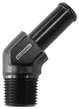 Aeroflow AF845-06-06ANBLK 45 Deg 3/8"NPT to -6 100 / 450Series Braided Hose AN Size