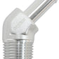 Aeroflow AF845-06-10ANS 45 Deg 3/8" NPT to -10 100/450Series Hose Silver Suit Braid