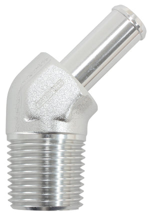 Aeroflow AF845-06-10ANS 45 Deg 3/8" NPT to -10 100/450Series Hose Silver Suit Braid
