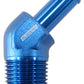 Aeroflow AF845-08-08AN 45 Deg 1/2" NPT to -8 100/450 Series Braided Hose AN Size