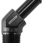 Aeroflow AF845-08ANBLK 45 Deg 3/8" NPT to -8 100/450 Series Briaded Hose AN Size