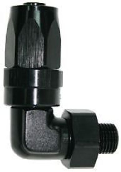 AEROFLOW TAPER STYLE 90Ã¸ HOSE END MALE -12 ORB TO -10 HOSE BLACK AF849-10-12BLK