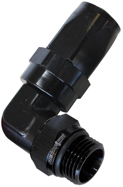 Aeroflow Performance Products AF849-12-10BLK 90 Deg -12 Hose to Male -10 Thread Black