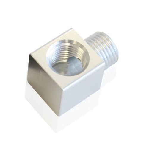 Aeroflow AF896-02S 90 Deg Male to F/Male 1/8" Silver Adapter Tight Radius