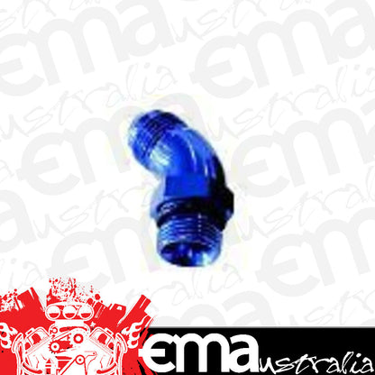 Aeroflow Performance Products AF902-04-06 45 Deg -6ORB to -4AN Complete with Jam Nut & O-Ring Blue